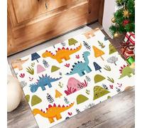 Door Matts Indoor 40 X 60 Cm, Cartoon Dinosaurwashable Entrance Rug, Absorbent Dog Doormat For Muddy Paws, Mixed Colors Jungle Animalsinside Mat For Front Door, Entryway, Pets