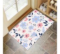 Door Matts Indoor 45 X 75 Cm, Floral Elementswashable Entrance Rug, Absorbent Dog Doormat For Muddy Paws, Mixed Colors Simple Cartooninside Mat For Front Door, Entryway, Pets