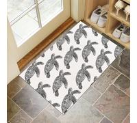 Door Matts Indoor 45 X 75 Cm, Sea Turtleswashable Entrance Rug, Absorbent Dog Doormat For Muddy Paws, White Marine Animalsinside Mat For Front Door, Entryway, Pets