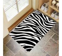 Door Matts Indoor 50 X 80 Cm, Black White Zebra Patternwashable Entrance Rug, Absorbent Dog Doormat For Muddy Paws, Black Simple Stripesinside Mat For Front Door, Entryway, Pets