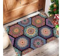 Door Matts Indoor 60 X 90 Cm, Geometric Patternswashable Entrance Rug, Absorbent Dog Doormat For Muddy Paws, Mixed Colors Exoticinside Mat For Front Door, Entryway, Pets