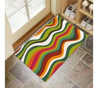 Door Matts Indoor 60 X 90 Cm, Wavy Stripeswashable Entrance Rug, Absorbent Dog Doormat For Muddy Paws, Mixed Colors Retro Styleinside Mat For Front Door, Entryway, Pets