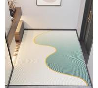Door Matts Indoor Green Geometry Water Absorbent Mud Resistant Easy Clean Entry Outdoor Rugs, Non Slip Rubber Backing, Large Durable Mats for Outside Patio Porch Farmhouse40x60cm
