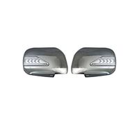 Door Mirror Caps Fits for Alphard H10 2005-2008 Model Rearview Mirror Cover With Light Modification(Silver plating without light)(Silver plating a)