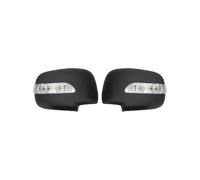 Door Mirror Caps Fits for Alphard H10 2005-2008 Model Rearview Mirror Cover With Light Modification(Silver plating without light)(Matte black b)