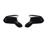 Door Mirror Compatible With Chevrolet For Camaro SS RS ZL1 LT 2016 2017 2018 2019 2020 2021 Wing Mirror Cover Horn Style Door Side Rearview Mirror Cover Cap(Black)