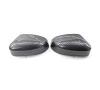 Door Mirror Cover Caps Carbon Fiber Bright Black Side Rearview Mirror Cover For Focus MK2 MK3 2008 2009 2010 2011 2012 2013 2014 2015 2016 2017(Carbon fiber)