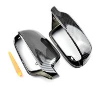 Door Mirror Cover Caps For A3 8P A4 A5 B8 2008 2009 B8.5 2011 2012 2013 2014 2015 2016 Mirror Cover Rearview Side Mirror Cap Exterior Accessories Mirror Cover Housing Case(Carbon Look)