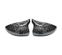 Door Mirror Cover Caps For A3 S3 8V RS3 2014 2015 2016 2017 2018 2019 2020 Horn Shape Rear View Door Wing Side Mirror Cover Caps Shell Case(Forged Grain)