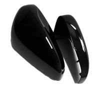 Door Mirror Cover Replacement Fits for Focus For MK4 2019 2020 2021 2022 2023 2PCS Rearview Mirror Case Door Wing Mirror Cover Cap Shell Housing(Glossy Black Sticker)(Glossy Black Clip on)