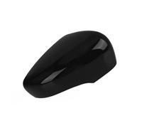 Door Mirror Cover Replacement for Clio MK4 2012 2013 2014 2015 2016 2017 2018 2019 Glossy Black/White Wing Mirror Housing Cap White Left(Glossy Black Right)