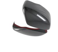Door Mirror Cover Replacement For Navara For NP300 2017-2019 2Pcs Car Rear View Side Mirror Cover Trim Carbon Fiber/Chrome Left Right Accessories(A Carbon Fiber Black)