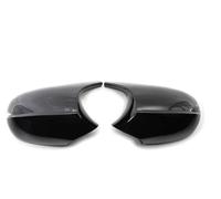 Door Mirror Covers Caps For BMW E90 E91 E92 E93 E81 E87 E82 E88 3 1 Series M 2PCS Car Rearview Side Mirror Covers Cap Carbon Fiber Gloss Black Rearview Mirror Caps Cover(Black4)