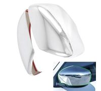 Door Mirror Covers Caps For Navara For NP300 2017-2019 2Pcs Car Rear View Side Mirror Cover Trim Carbon Fiber/Chrome Left Right Accessories Rearview Mirror Caps Cover(A Chrome)