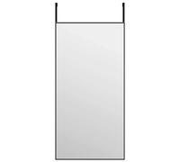 Door Mirror Glass and Aluminium Hanging Mirror Black/Gold Multi Sizes vidaXL