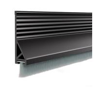 Door Mounted Brush Strip for Minimizing Airflow Between Rooms and Corridors Helps Maintain Stable Indoor Climate Year Round (Black)