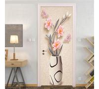 Door Mural for Interior Doors 3D Flowers Animals Butterflies 80 X 200 Cm Removable Self-Adhesive Wallpaper Poster Wall Art Stickers Door Stickers for Nursery Kitchen Kids Bedrooms Office H-8885200284