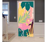 Door Mural for Interior Doors 3D Plant Leaves 95 X 215 Cm Removable Self-Adhesive Wallpaper Poster Wall Art Stickers Door Stickers for Nursery Kitchen Kids Bedrooms Office Home Decor Door -9757984624
