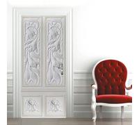 Door Mural Sticker European Style Flowers 85 X 215 Cm Peel and Stick Removable Vinyl 3D Door Decals for Interior Doors Bedroom Living Room Home Decor - Boys and Girls Room Door Photo-70638732627212