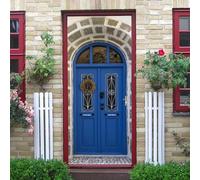 Door Mural Sticker Retro Iron Gate 85 X 215 Cm Peel and Stick Removable Vinyl 3D Door Decals for Interior Doors Bedroom Living Room Home Decor - Boys and Girls Room Door Photo-8343118821