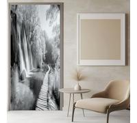 Door Murals Stickers Landscape Croatia Plitvice Lakes 82x200 cm, Door Sticker Gray Modern 3D Wallpaper Living Room Art Poster Self-Adhesive Mural Home Decor