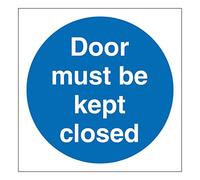 Door must be kept closed sign Food health & safety Self adhesive vinyl sticker 100mm x 100mm Prevents food spoilage and cross contamination in kitchens (5)