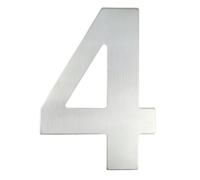 Door Number,House Numbers For Metal Doors 15cm House Number Sign #0-9 Huisnummer Outdoor Silver 6 inch.Door Numbers Signage Home Address Plate Exterior Big(4)