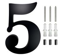 Door Number,House Numbers For Metal Doors 4 Inche-12 Inche Big 3D House Number Door Home Address Numbers for House Digital Door Outdoor Sign(5,12 Inche)