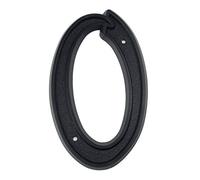 Door Numbering 1pc 139mm Big House Number 5.5inch Black ABS Plastic Numbers Door Number Mailbox Address Sign Outdoor House Number #0-9(0)