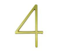 door numbers, 125mm Floating House Number 5inch Golden Zinc Alloy and Letter Metal Address Plate Outdoor Door Dash #0-9(4)