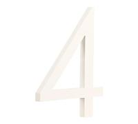 door numbers, 1pc 152mm Floating House Number Exterior Outdoor 6inch White Metal Address Sign Apartment Door Plate #0-9(4)