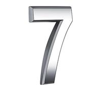 Door Numbers, 2.75 Inches Mailbox Numbers Waterproof, 3D Self Adhesive House Numbers DIY Chrome Polished Address Numbers Sign for House Mailbox Apartment Hotel Door Room, Silver