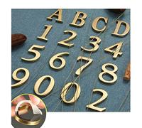 Door Numbers,Address Numbers Sign,1Pcs Golden Brass Numbers Wall Decoration/Door Plates,65mm Retro Metal Hotel Dormitory Room Number Door Plates,Self-adhesive(Color:Number 9) (Color : Number 9)