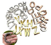 Door Numbers Adhesive Letters Placard House Number Outdoor 50-70mm English Letters Hotel Door Alphabet Home Outdoor Exterior House Numbers(K,50x35 mm,Silver)