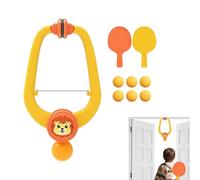 Door Opening Game - Portable Door Gymnastics 8.86 × 5.71 Inch with Balls | Training Set for with Rackets for Family, Boys, Girls, Bedroom