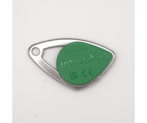Door Opening - Proximity Badge INTRATONE Green 08-0106 - RFID Secure | Waterproof IP68 | Controlled Access for Condominiums and Buildings | Programming by Trustee + 1 Key Ring DOMOBIP