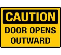 Door Opens Outward Sign 6 X 8 Inches Fade Resisting Signs for Office and Home
