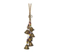 Door Ornament with Iron Components, Purpl flower yellow | Sound Accent As the Decoration Moves, Straightforward Repositioning for Door Handles and Interior Display