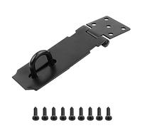 Door Padlock Hasp, 4 Inch Stainless Steel Padlock Hasp and Staple Shed Lock Hasp Shed Door Latch Heavy Duty Gate Lock Latch Security Hasp and Staple for Door Window Cabinet Pet Cage Crate