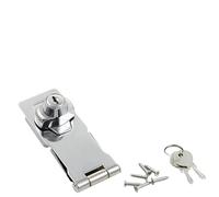 Door Padlock Hasp, Keyed Hasp Lock Staple 2 Pcs Silver 2.5-4 inch(3inch)