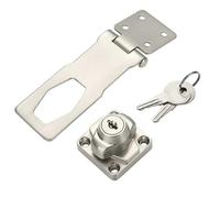 Door Padlock Hasp, Keyed Hasp Locks 2 pcs Zinc Alloy Multicolor 2.5-4 inch(3 Inch-Silver)