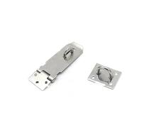 Door Padlock Hasp Shed Gate Latch Stainless Steel Drawer Padlock Hasp Door Clasp Lock Home Bolt Buckle Screws Safety(Silver 3 inch)