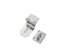 Door Padlock Hasp Stainless Steel Padlock Clasp Gate Hasp 90 Degrees Latches Lock Staple Door Shed Latch Household Hardware(3 inch)