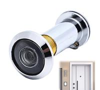 Door Peephole Camera, spy Holes for Doors 220° Wide Angle 14mm, peep Hole for Front Door Silver Metal with Privacy Cover for Home Security