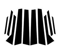 Door Pillar Window Trim Compatible With For Fiesta 2008-2019 10Pcs Car Door Window BC Column Pillar Posts Trim Decorative Exterior Stickers Glossy Black