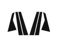 Door Pillar Window Trim Compatible With Hyundai For Sonata LF 7th 2015 2016 2017 2018 2019 Car Window Trim Cover Pillar Door Stickers Black Carbon Fiber Silver Column Accessories