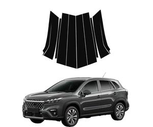 Door Pillar Window Trim for Suzuki SX4 S-Cross 2014 2015 2016 2017 2018 2019 2020,Car Side Door B Pillar Moulding Trim Protector Sticker Cover,Anti Scratch,Car Exterior Accessories