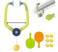 Door Ping Pong Game Over The Door, 2026 Adjustable Hanging Table Tennis Trainer Portable Set, with Racket and Balls, for Daily Exercise (2 Sets(plastic rackets))