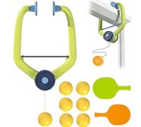 Door Ping Pong Game Over the Door, Door Jam Ping Pong, Hanging Table Tennis Trainer Portable Set, Adjustable Frame Pingpong Device Exercise Equipment with Racket and Balls for Adults and Children
