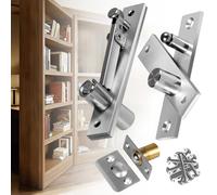 Door Pivot Hinges,Invisible Hinge System with Ball Catch Hardware for Max 200 lb Heavy Duty Wood Doors & Hidden and Secret Bookcase, Murphy Bookshelf (1)